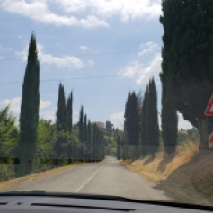 Driving up to Castello di Casigliano in Umbria